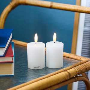 Sille Mini 2stk, batt - hvít