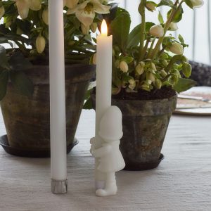 Tinka jólakerti 24,5 cm - hvítt