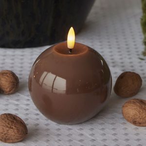 Sille kúlukerti, batterís 9cm – toffee