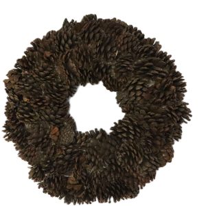 Könglar krans 38 cm - brúnn