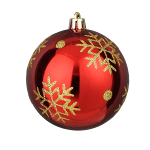Bauble  jólakúla 8 cm - rauð