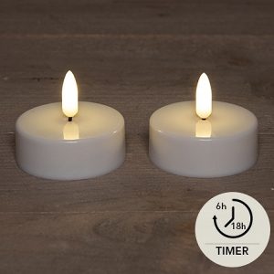 Teljós 2 stk, jumbo, batterís - hvít