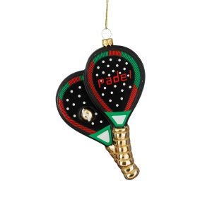 Padel spaðar jólaskraut 12 cm