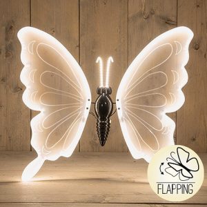 Fiðrildi LED 60 cm, hlý ljós