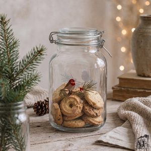 Krukka Julefred 13x21cm gler
