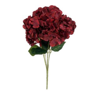 Hortensíu grein 54 cm - vínrauð