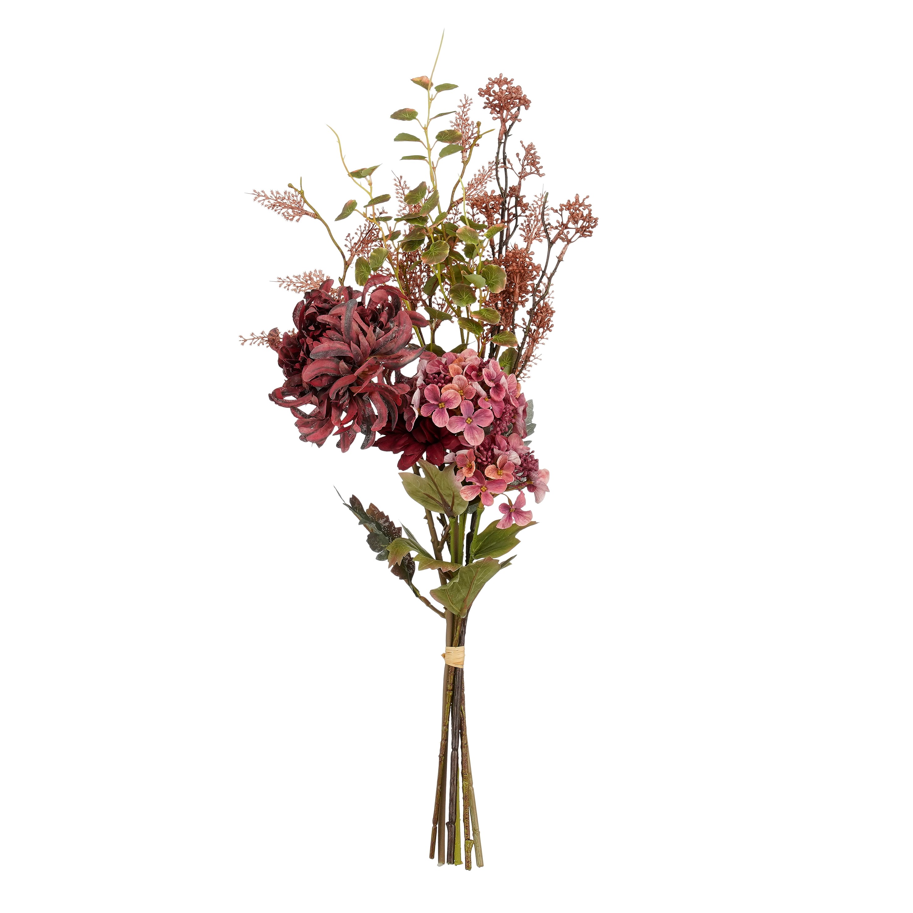 Gerviblómvöndur 65cm - bordeaux