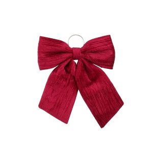 Slaufa, flauels 32 cm - vínrauð