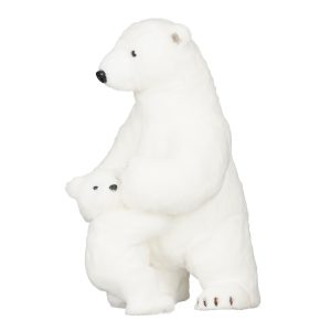 Ísbjörn og húnn 23 cm - hvítur