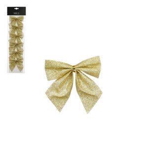 Bow skaufur 6 stk, 12 cm - gylltar