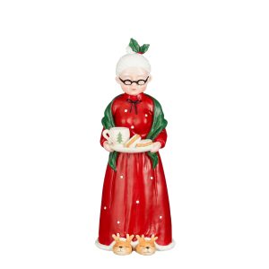 Mrs Santa jólastytta 31 cm
