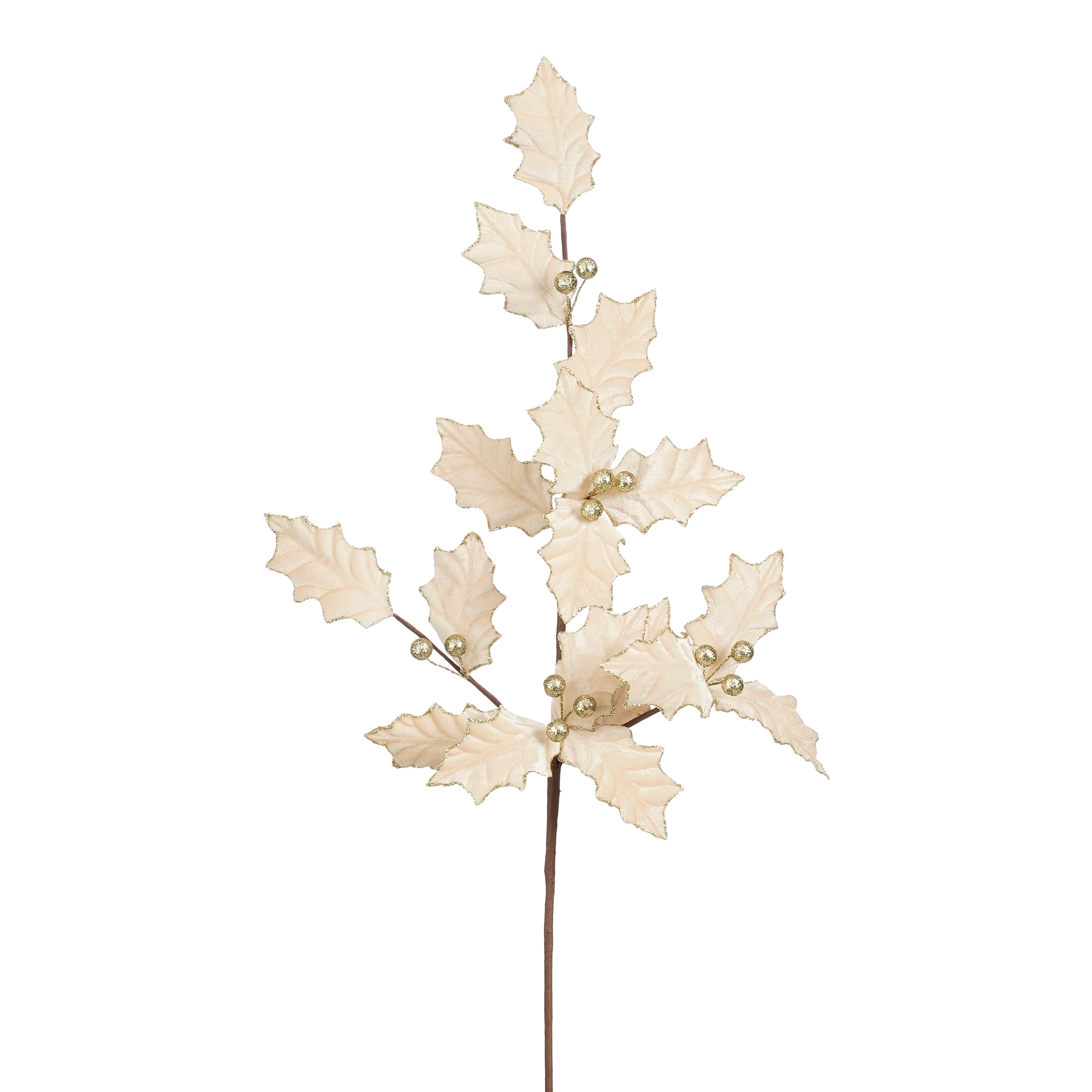 Holly grein 80 cm - gyllt/kampavíns