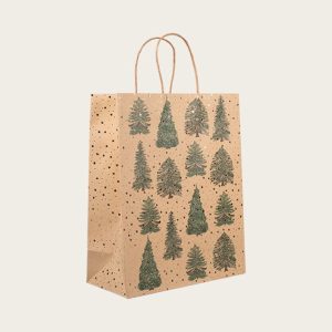 Gjafapoki jólatré 32x26cm